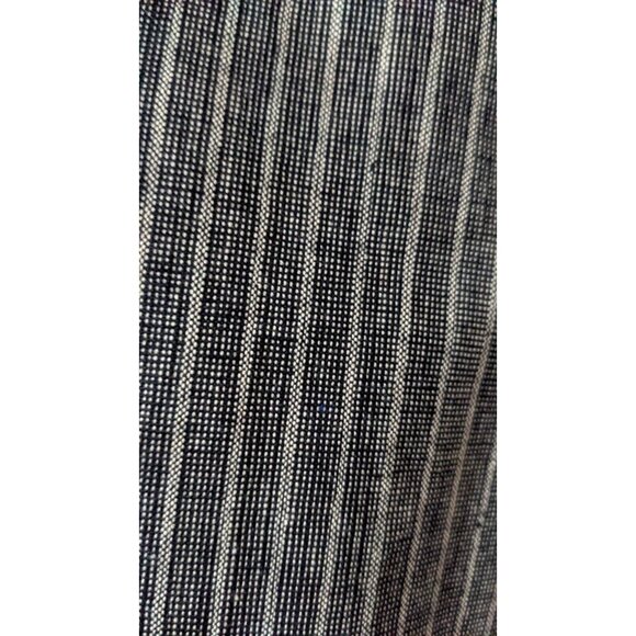 New Kurta Shirt Men 1/3 Button Up Brown 100% Cotton Striped Cuffless Long Sleeve - Picture 7 of 11